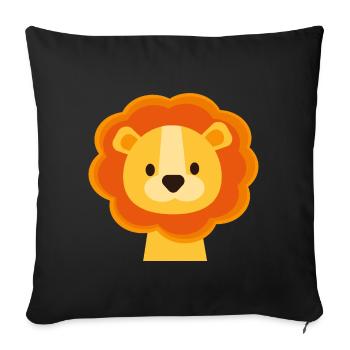 Bébé Lion - Housse de coussin décorative 45 x 45 cm - noir - Devant