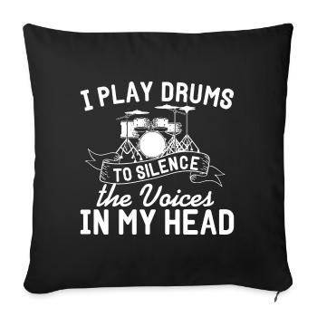 Ass Cartouches Gun Idiots Fight Enemy Pistol - Housse de coussin décorative 45 x 45 cm - noir - Devant