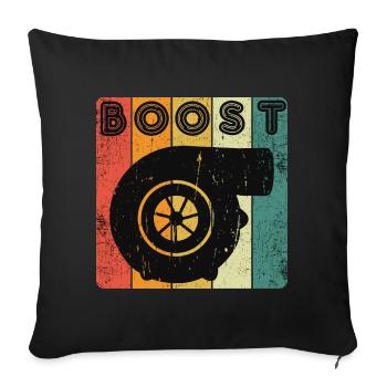 Turbocharger Vintage Design - Sofa pillowcase 17,3'' x 17,3'' (45 x 45 cm) - black - Front