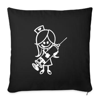 Nurse nurse paramedic social occupation - Sofa pillowcase 17,3'' x 17,3'' (45 x 45 cm) - black - Front