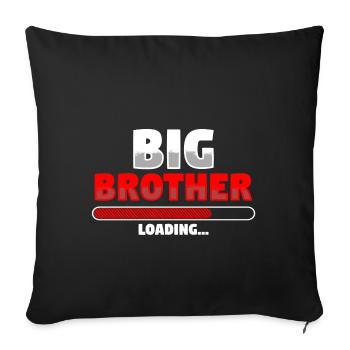 Frères et sœurs sœur petit frère - Housse de coussin décorative 45 x 45 cm - noir - Devant