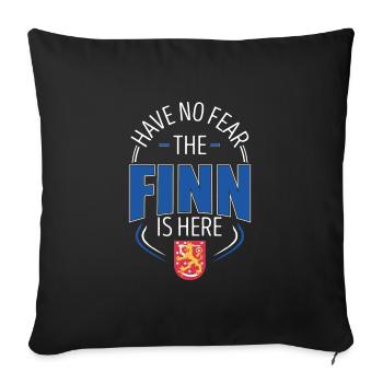 Finland - Sofa pillowcase 17,3'' x 17,3'' (45 x 45 cm) - black - Front