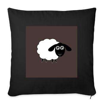 Sheep Sheep Lamb - Sofa pillowcase 17,3'' x 17,3'' (45 x 45 cm) - black - Front
