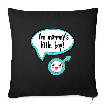 I’m Mommy’s Little Boy - Kids and Baby Shower - Housse de coussin décorative 45 x 45 cm - noir - Devant
