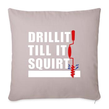 Drill it until it squirts screws screw - Sofa pillowcase 17,3'' x 17,3'' (45 x 45 cm) - light taupe - Front