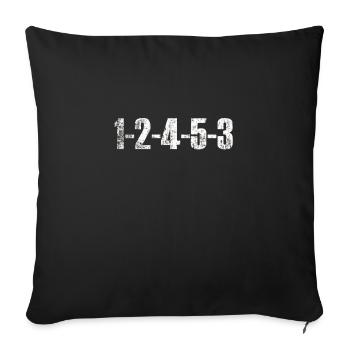 5 Zylinder Motor Spruch Auto Mechaniker Geschenk - Sofakissenbezug 45 x 45 cm - Schwarz - Vorne