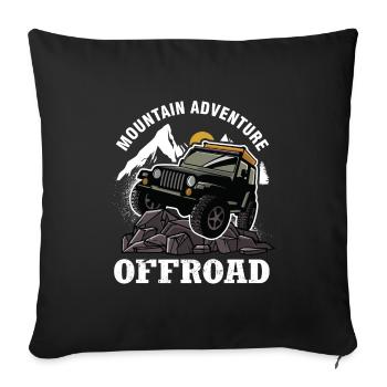 Off-road vehicle jeep offroad gift - Sofa pillowcase 17,3'' x 17,3'' (45 x 45 cm) - black - Front
