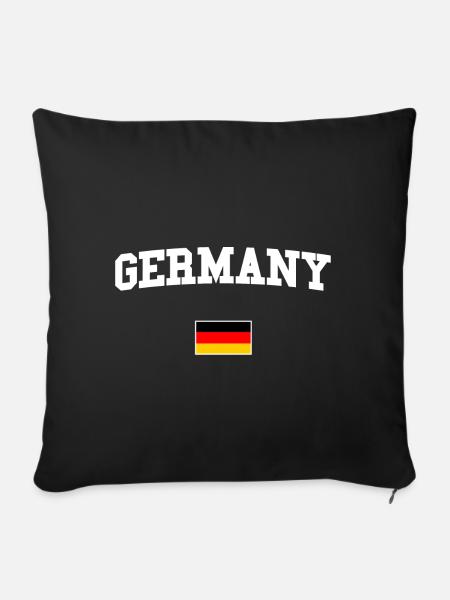 DEUTSCHLAND - Sofakissenbezug 45 x 45 cm - Schwarz