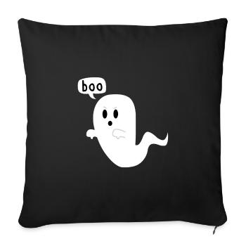 Costume d'Halloween Boo Ghost Thumbs Down drôle - Housse de coussin décorative 45 x 45 cm - noir - Devant