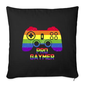 Pro Gaymer - Sofakissenbezug 45 x 45 cm - Schwarz - Vorne