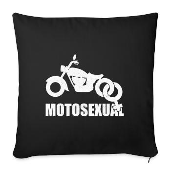 Chemise de cadeau de vélo de motocycliste de motard - Housse de coussin décorative 45 x 45 cm - noir - Devant