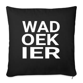 WADOEKIER - Sofakissenbezug 45 x 45 cm - Schwarz - Vorne