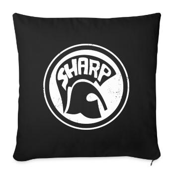 SHARP - SHARP - Sofa pillowcase 17,3'' x 17,3'' (45 x 45 cm) - black - Front