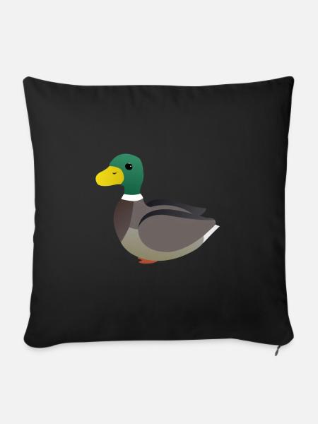 Ente süß Kinder - Sofakissenbezug 45 x 45 cm - Schwarz