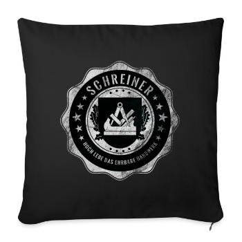 Joiners, joiners, handicrafts, guild arms - Sofa pillowcase 17,3'' x 17,3'' (45 x 45 cm) - black - Front