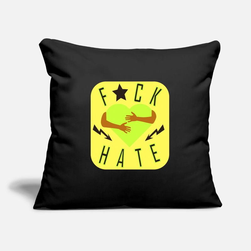 Against hatred Sofa pillowcase 17,3'' x 17,3'' (45 x 45 cm)