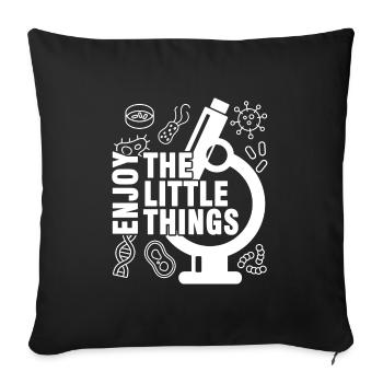 Biology Biologist Laboratory Research Gift - Sofa pillowcase 17,3'' x 17,3'' (45 x 45 cm) - black - Front