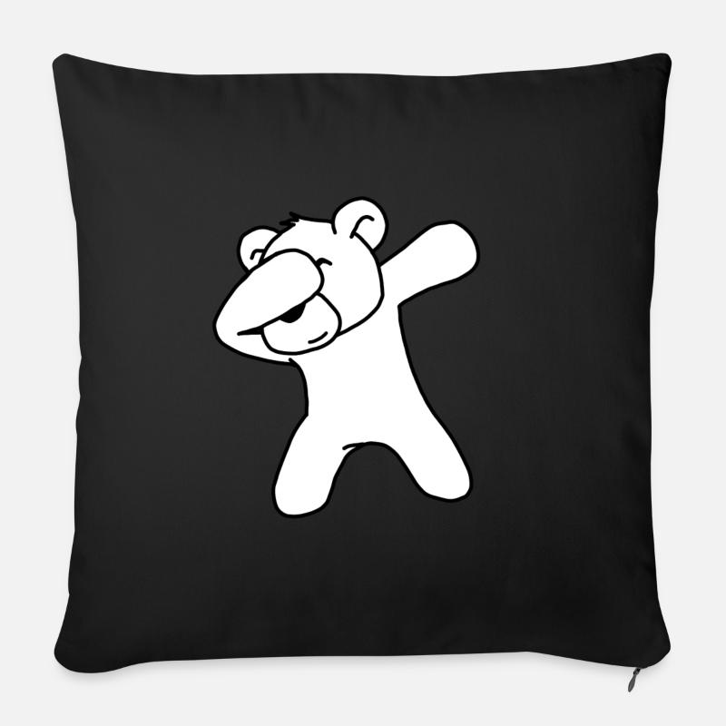 Eisbär - Sofakissenbezug 45 x 45 cm - Schwarz