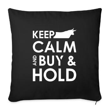 Stocks ETF Stock Market Yield Trader Money Freedom Inv - Sofa pillowcase 17,3'' x 17,3'' (45 x 45 cm) - black - Front