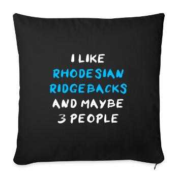 Rhodesian Ridgeback - Sofakissenbezug 45 x 45 cm - Schwarz - Vorne
