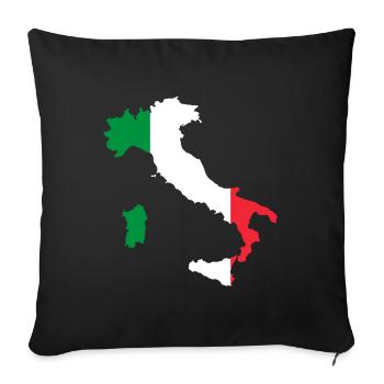 Italy Flag Map Gift Idea - Sofa pillowcase 17,3'' x 17,3'' (45 x 45 cm) - black - Front
