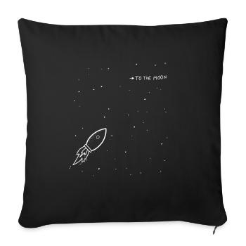 Vers la Lune - Housse de coussin décorative 45 x 45 cm - noir - Devant