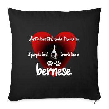 Bernois - Housse de coussin décorative 45 x 45 cm - noir - Devant