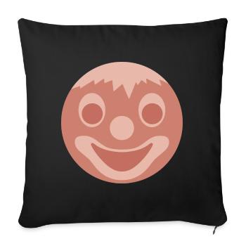 Face sausage - Sofa pillowcase 17,3'' x 17,3'' (45 x 45 cm) - black - Front