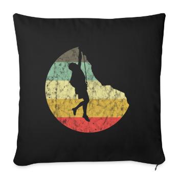 Mountaineering Climbing Gift Bouldering Retro Cool - Sofa pillowcase 17,3'' x 17,3'' (45 x 45 cm) - black - Front