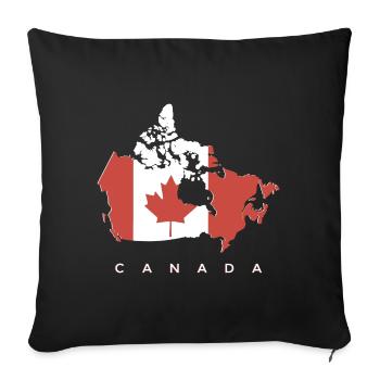 Canada - Sofa pillowcase 17,3'' x 17,3'' (45 x 45 cm) - black - Front
