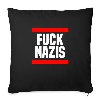 Fuck - Housse de coussin décorative 45 x 45 cm - noir - Devant