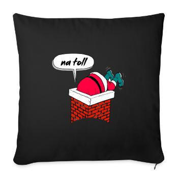 Santa Claus Christmas Christmas XMAS na great - Sofa pillowcase 17,3'' x 17,3'' (45 x 45 cm) - black - Front