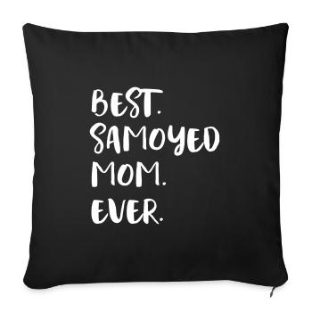 Samojede Samoyed - Housse de coussin décorative 45 x 45 cm - noir - Devant