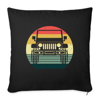 Véhicule tout-terrain Offroad 4wd 4x4 4wheeler cadeau AWD - Housse de coussin décorative 45 x 45 cm - noir - Devant