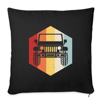 Véhicule tout-terrain 4wd 4x4 4wheeler cadeau AWD Offroad - Housse de coussin décorative 45 x 45 cm - noir - Devant