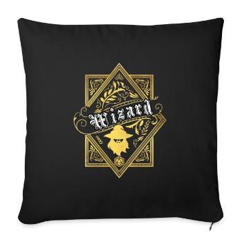 JDR Wizard RPG character classes - Sofa pillowcase 17,3'' x 17,3'' (45 x 45 cm) - black - Front