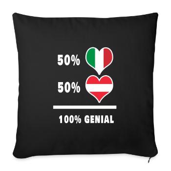 Italy and Austria Awesome / Gift - Sofa pillowcase 17,3'' x 17,3'' (45 x 45 cm) - black - Front