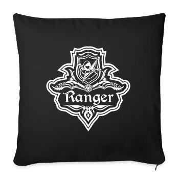 Ranger JDR - Emblem Archer RPG Rollenspiel DM - Sofakissenbezug 45 x 45 cm - Schwarz - Vorne