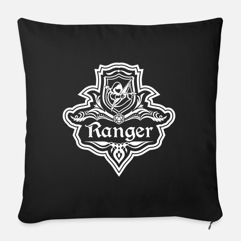 Ranger JDR - Emblem Archer RPG Rollenspiel DM - Sofakissenbezug 45 x 45 cm - Schwarz