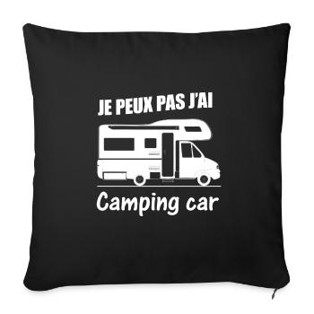 JE PEUX PAS J'AI CAMPING CAR - Housse de coussin décorative 45 x 45 cm - noir - Devant