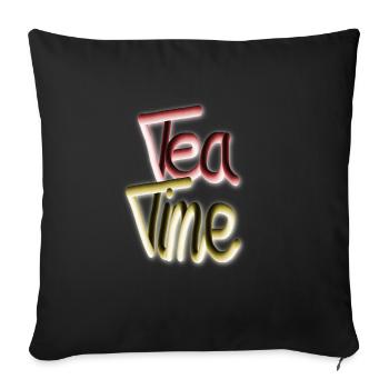Tee Trinker Tee Liebhaber - Sofakissenbezug 45 x 45 cm - Schwarz - Vorne