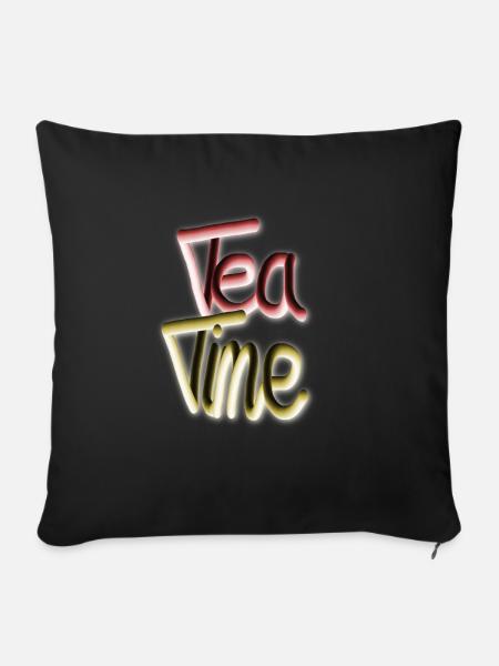 Tee Trinker Tee Liebhaber - Sofakissenbezug 45 x 45 cm - Schwarz