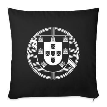 Portugal Wappen – Traditionelles Brasão Emblem - Sofakissenbezug 45 x 45 cm - Schwarz - Vorne