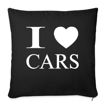 Voiture - Housse de coussin décorative 45 x 45 cm - noir - Devant