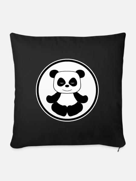 Panda - Sofakissenbezug 45 x 45 cm - Schwarz