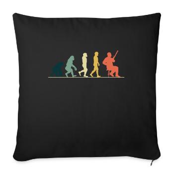 Bassoon Band Player Musical Instrument Vintage - Sofa pillowcase 17,3'' x 17,3'' (45 x 45 cm) - black - Front
