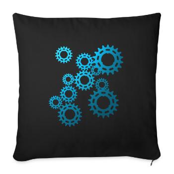 Fahrrad, Rennrad, MTB, Männer, Radsport, Geschenk - Sofakissenbezug 45 x 45 cm - Schwarz - Vorne
