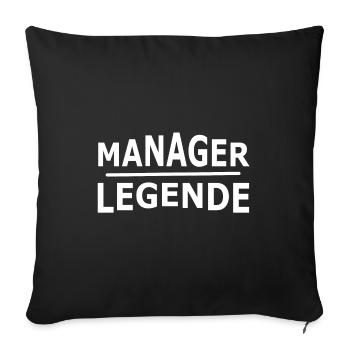 Manager - Sofa pillowcase 17,3'' x 17,3'' (45 x 45 cm) - black - Front