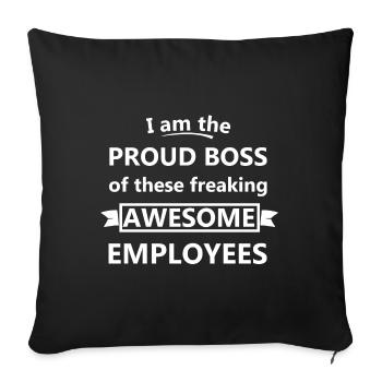 patron - Housse de coussin décorative 45 x 45 cm - noir - Devant