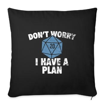 Table Jeu de rôle - Housse de coussin décorative 45 x 45 cm - noir - Devant